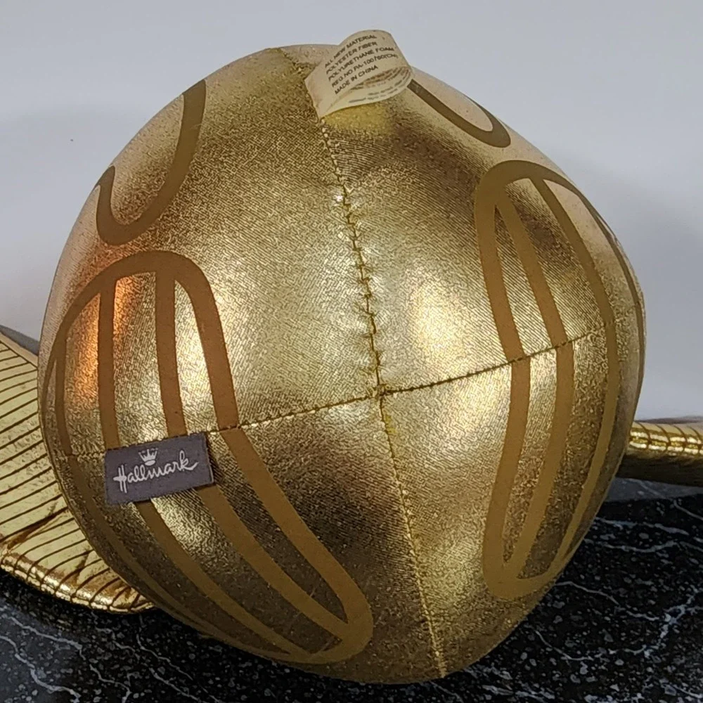 Rare Hallmark Harry Potter Golden Snitch Plush Quidditch Apx 9